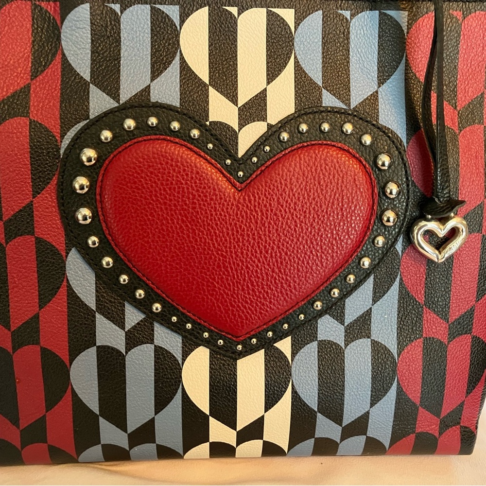 Brighton Fashionista Love Me Do Large Leather Heart Tote, Dust Cover and Pouch - Picture 6 of 11